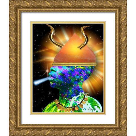In Living Color Gold Ornate Wood Framed Art Print with Double Matting by Burney, Yvonne Coleman