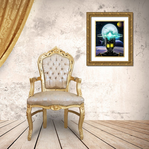 High Energy Gold Ornate Wood Framed Art Print with Double Matting by Burney, Yvonne Coleman
