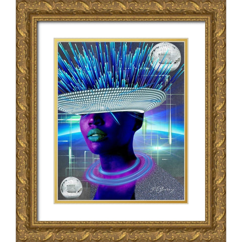 Warrior of Women Gold Ornate Wood Framed Art Print with Double Matting by Burney, Yvonne Coleman