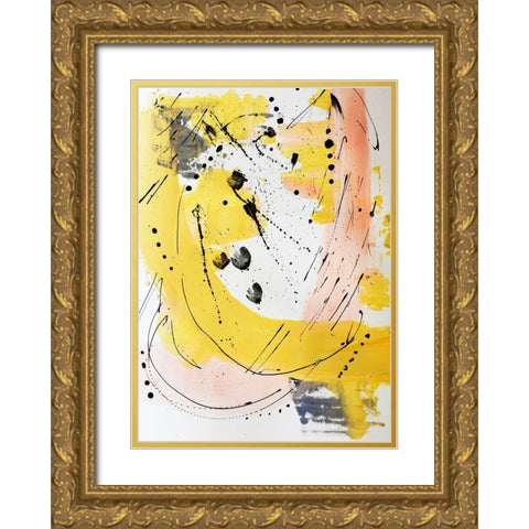 Carmel Blush Gold Ornate Wood Framed Art Print with Double Matting by Burney, Yvonne Coleman