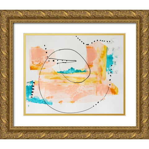 Board Walk Blush Gold Ornate Wood Framed Art Print with Double Matting by Burney, Yvonne Coleman