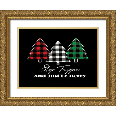 Stop Trippin Gold Ornate Wood Framed Art Print with Double Matting by Burney, Yvonne Coleman