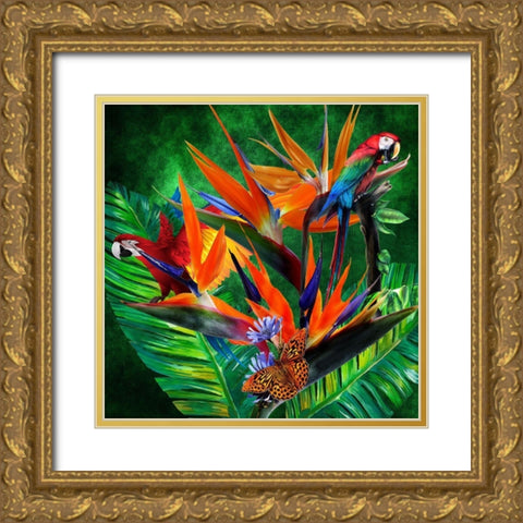 Jungle Boogie Gold Ornate Wood Framed Art Print with Double Matting by Burney, Yvonne Coleman