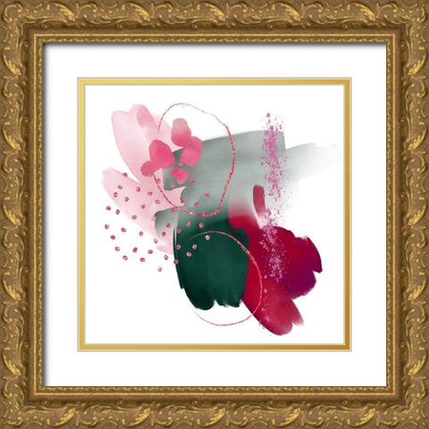 Pedals of Love Gold Ornate Wood Framed Art Print with Double Matting by Burney, Yvonne Coleman