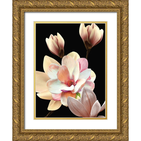 Garden Party Gold Ornate Wood Framed Art Print with Double Matting by Burney, Yvonne Coleman