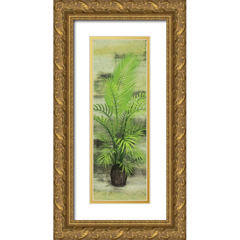 Palm Tree Gold Ornate Wood Framed Art Print with Double Matting by Burney, Yvonne Coleman