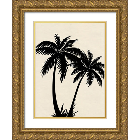 Palm Trees Gold Ornate Wood Framed Art Print with Double Matting by Burney, Yvonne Coleman