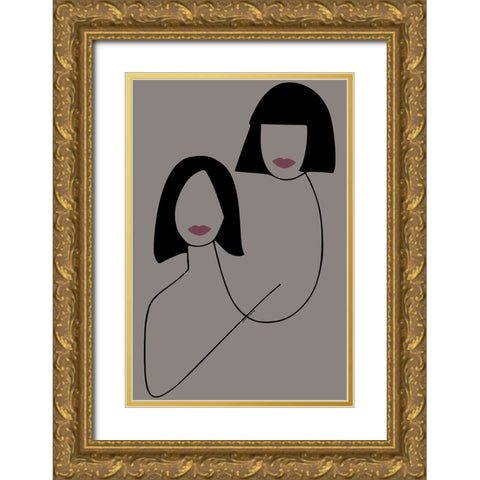 Glambition Gold Ornate Wood Framed Art Print with Double Matting by Burney, Yvonne Coleman