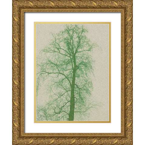 Forest Vibes Gold Ornate Wood Framed Art Print with Double Matting by Burney, Yvonne Coleman