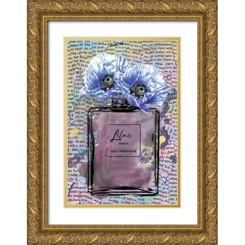 Lilac Gold Ornate Wood Framed Art Print with Double Matting by Burney, Yvonne Coleman