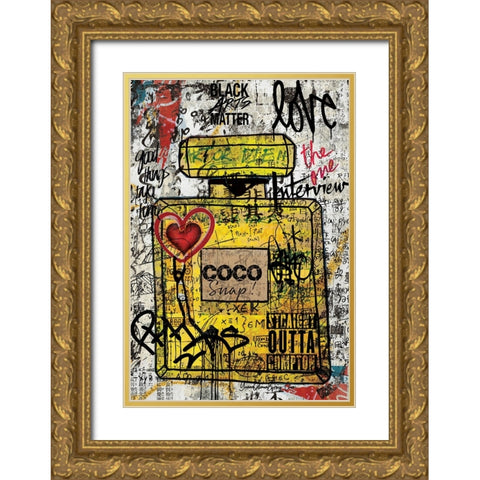 Yellow Joy Gold Ornate Wood Framed Art Print with Double Matting by Burney, Yvonne Coleman