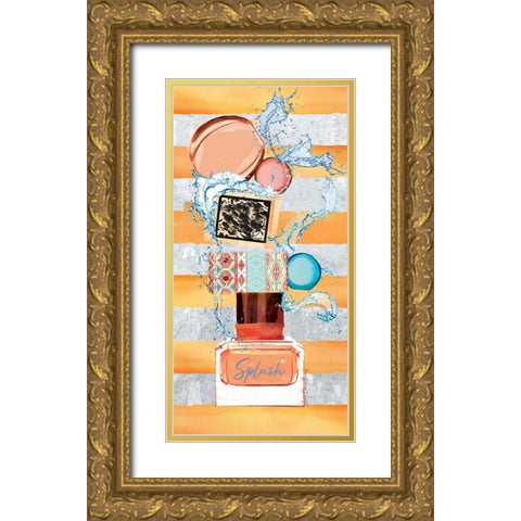 Splash Gold Ornate Wood Framed Art Print with Double Matting by Burney, Yvonne Coleman