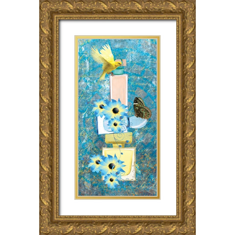 Splash I Gold Ornate Wood Framed Art Print with Double Matting by Burney, Yvonne Coleman