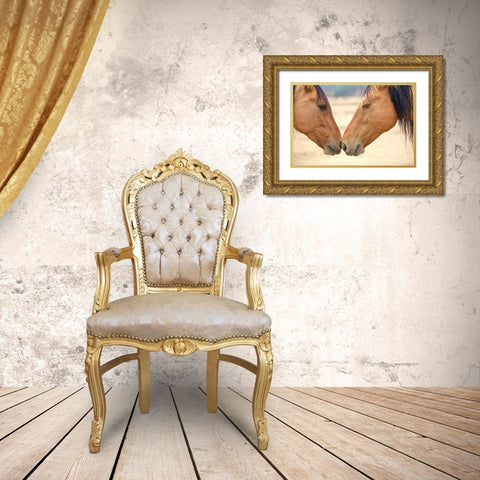 Best Friends Gold Ornate Wood Framed Art Print with Double Matting by Yellow Cafe