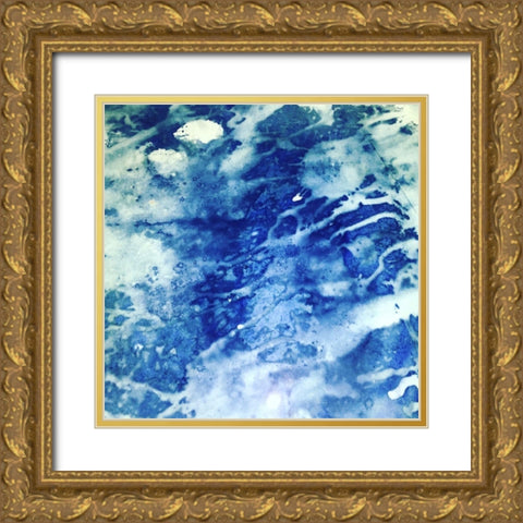 Blue 49 Gold Ornate Wood Framed Art Print with Double Matting by Yellow Cafe