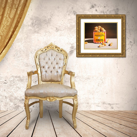 Circus Peanuts Gold Ornate Wood Framed Art Print with Double Matting by Yellow Cafe