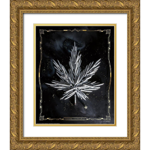 Carpe Cannabis Gold Ornate Wood Framed Art Print with Double Matting by Yellow Cafe