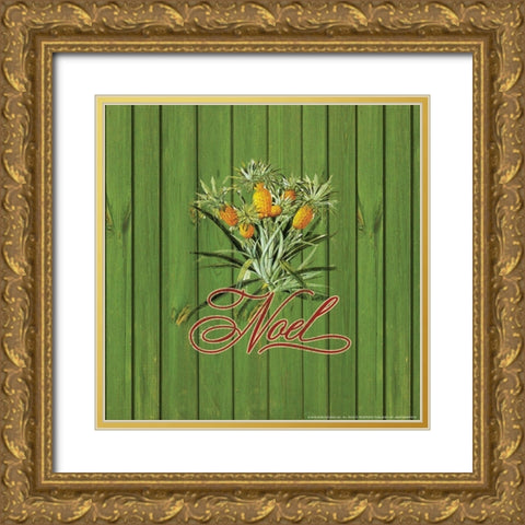 Noel Gold Ornate Wood Framed Art Print with Double Matting by Yellow Cafe
