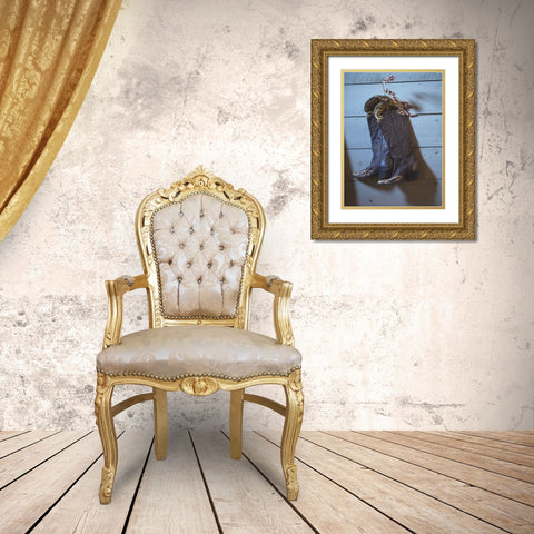If These Books Could Talk Gold Ornate Wood Framed Art Print with Double Matting by Yellow Cafe