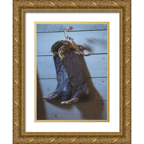 If These Books Could Talk Gold Ornate Wood Framed Art Print with Double Matting by Yellow Cafe