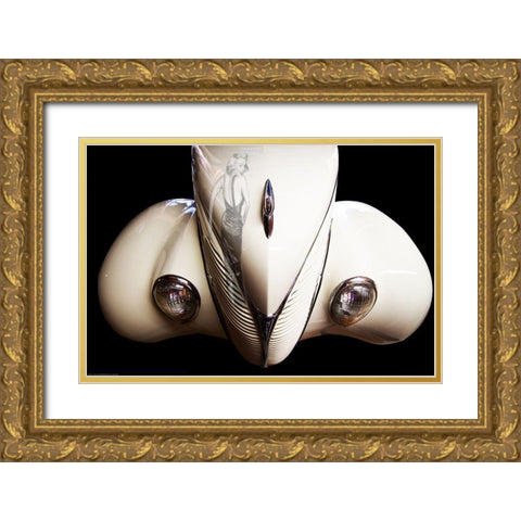 Marilyns Reflection Gold Ornate Wood Framed Art Print with Double Matting by Yellow Cafe