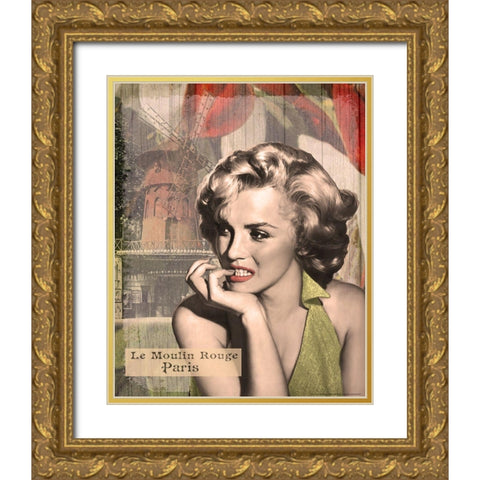 The Thinker Gold Ornate Wood Framed Art Print with Double Matting by Yellow Cafe