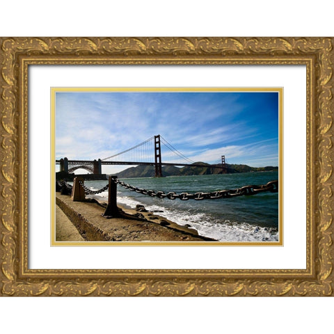 Bridge Gold Ornate Wood Framed Art Print with Double Matting by Yellow Cafe