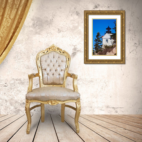 Lighthouse VII Gold Ornate Wood Framed Art Print with Double Matting by Yellow Cafe