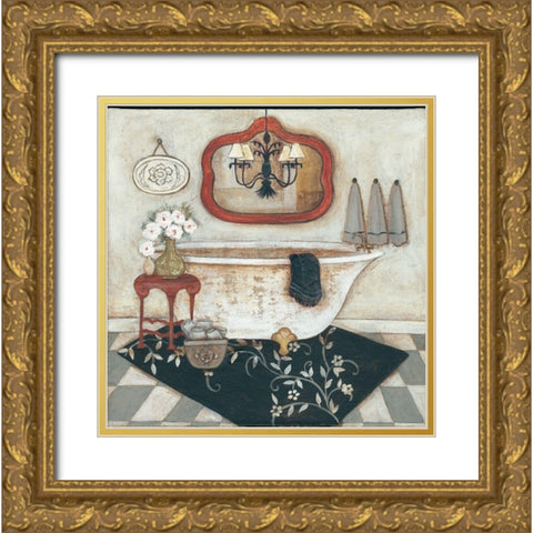 Casual Bath I Gold Ornate Wood Framed Art Print with Double Matting by Yellow Cafe