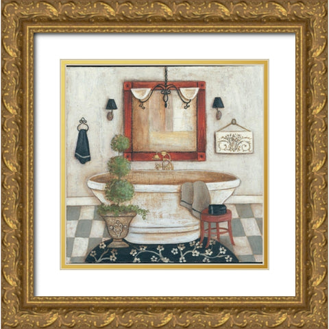 Casual Bath II Gold Ornate Wood Framed Art Print with Double Matting by Yellow Cafe
