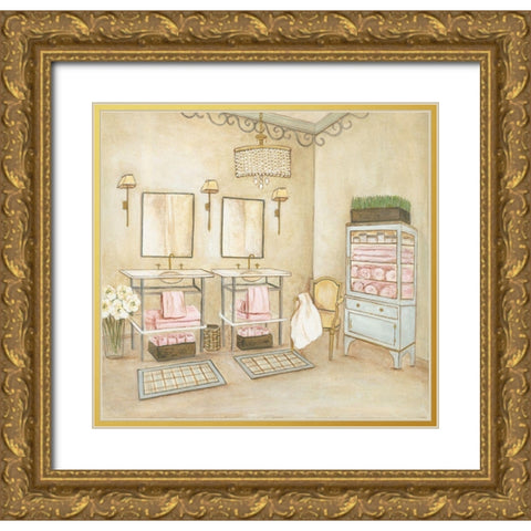 French Modern Bath II Gold Ornate Wood Framed Art Print with Double Matting by Yellow Cafe