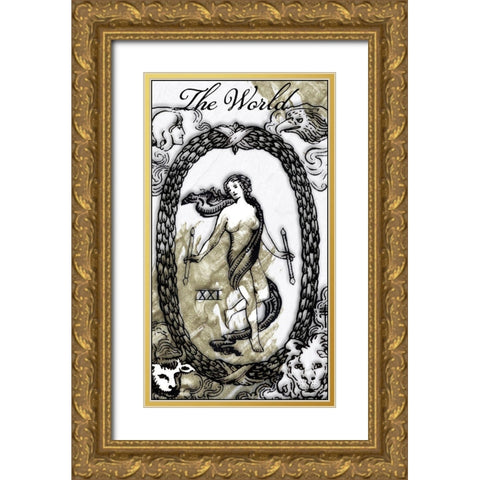 The World Gold Ornate Wood Framed Art Print with Double Matting by Sommers, Mindy