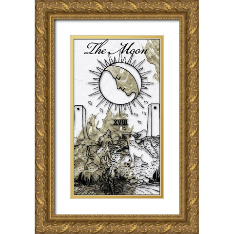 The Moon Gold Ornate Wood Framed Art Print with Double Matting by Sommers, Mindy