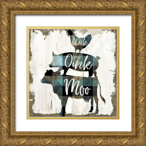 Farm Stack Gold Ornate Wood Framed Art Print with Double Matting by Sommers, Mindy