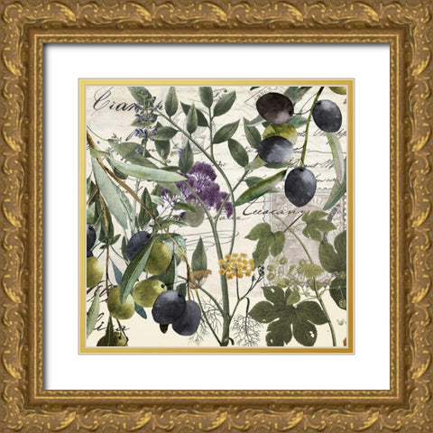 Taormina III Gold Ornate Wood Framed Art Print with Double Matting by Sommers, Mindy