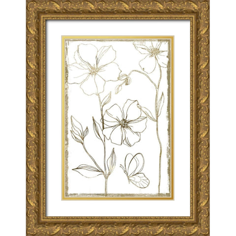 Gold Philosophy II Gold Ornate Wood Framed Art Print with Double Matting by Sommers, Mindy