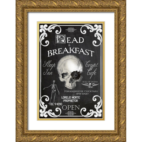Dead and Breakfast Gold Ornate Wood Framed Art Print with Double Matting by Sommers, Mindy