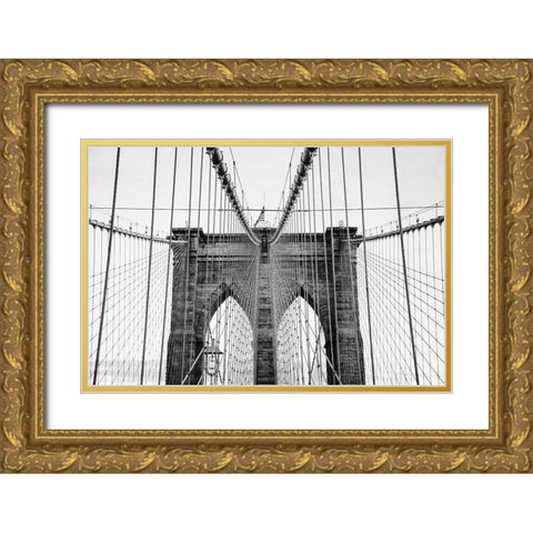 B Bridge Gold Ornate Wood Framed Art Print with Double Matting by Sommers, Mindy