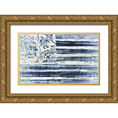 Boho Flag Gold Ornate Wood Framed Art Print with Double Matting by Sommers, Mindy