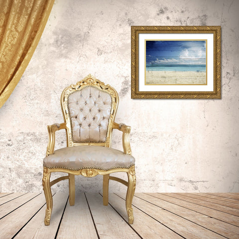 Beach Gold Ornate Wood Framed Art Print with Double Matting by Sommers, Mindy
