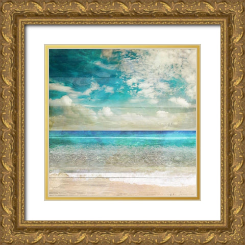 Beach II Gold Ornate Wood Framed Art Print with Double Matting by Sommers, Mindy