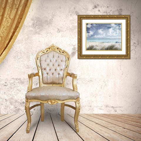 Cloudy Beach Gold Ornate Wood Framed Art Print with Double Matting by Sommers, Mindy