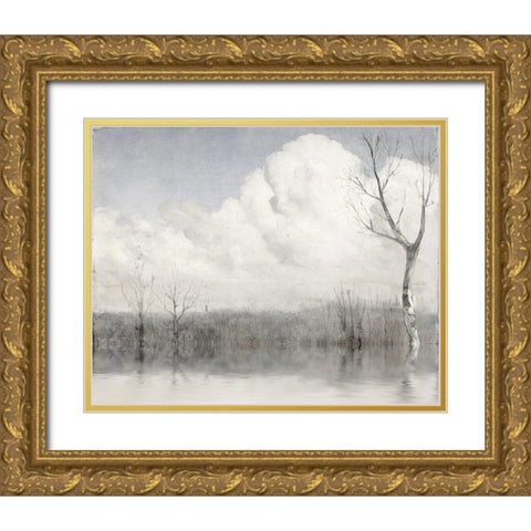 Quiet Time Gold Ornate Wood Framed Art Print with Double Matting by Sommers, Mindy