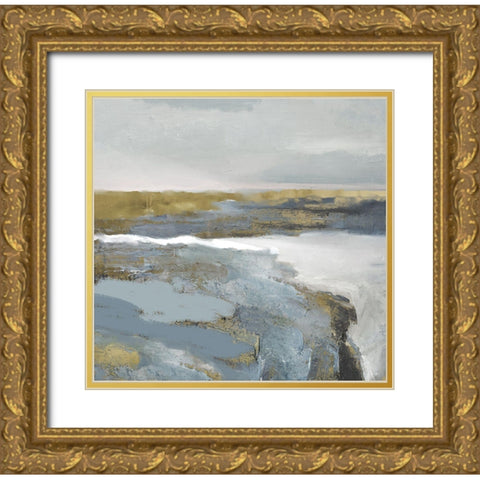Golden Cliffs Gold Ornate Wood Framed Art Print with Double Matting by Sommers, Mindy