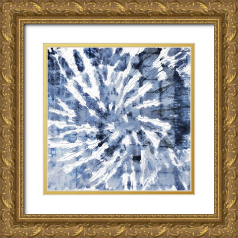 Shibori Love Gold Ornate Wood Framed Art Print with Double Matting by Sommers, Mindy