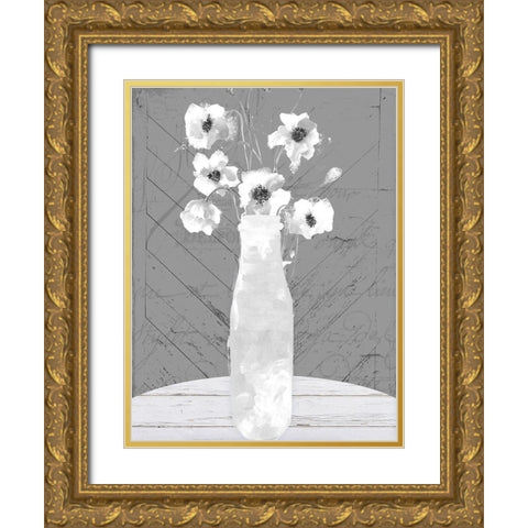 Vase Gold Ornate Wood Framed Art Print with Double Matting by Sommers, Mindy