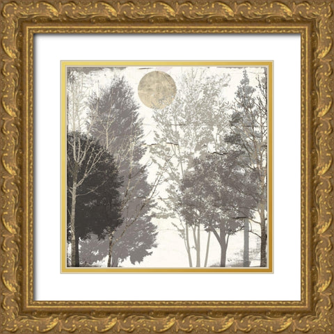 Moon Trees II Gold Ornate Wood Framed Art Print with Double Matting by Sommers, Mindy