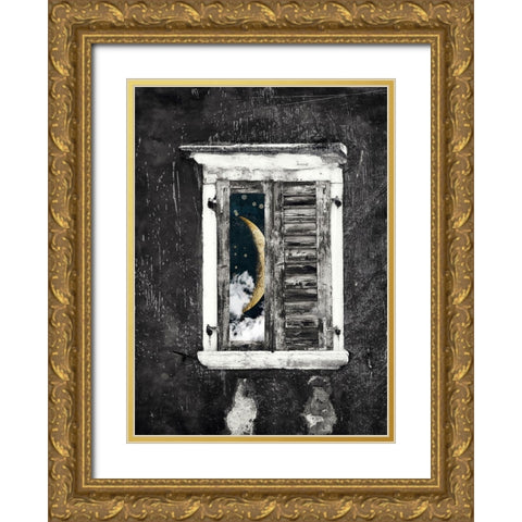 Moon Window Gold Ornate Wood Framed Art Print with Double Matting by Sommers, Mindy