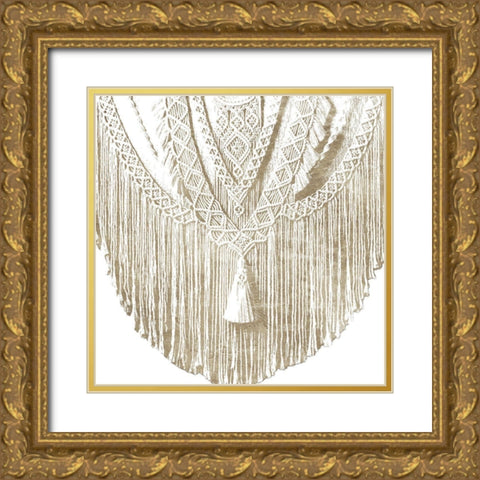 MacramÃ© Gold Ornate Wood Framed Art Print with Double Matting by Sommers, Mindy