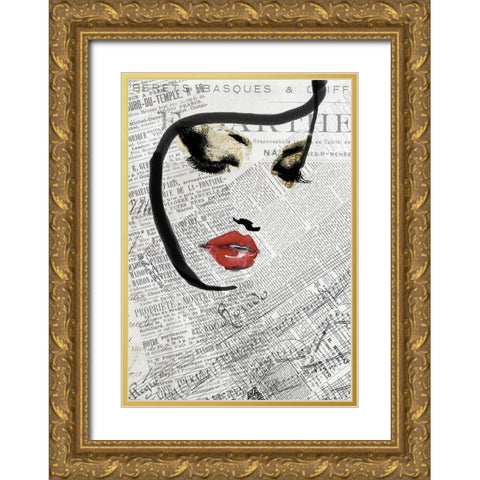 Serein Gold Ornate Wood Framed Art Print with Double Matting by Sommers, Mindy